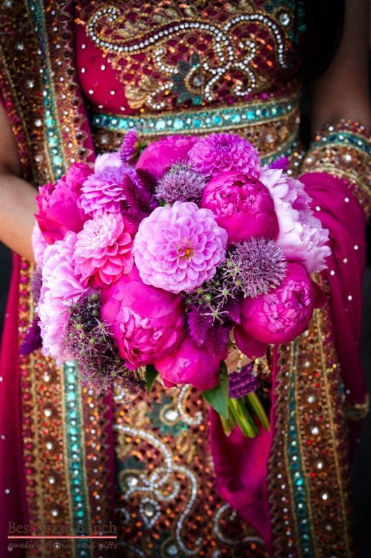 Wedding Bouquet Indian Summer - Compact Hand Tied Wedding Bouquet - Best of the Bunch Florist Wellington