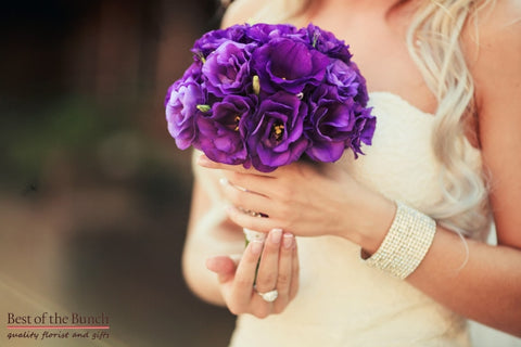 Wedding Bouquet Midnight Kiss - Formal Hand Tied Wedding Bouquet - Best of the Bunch Florist Wellington