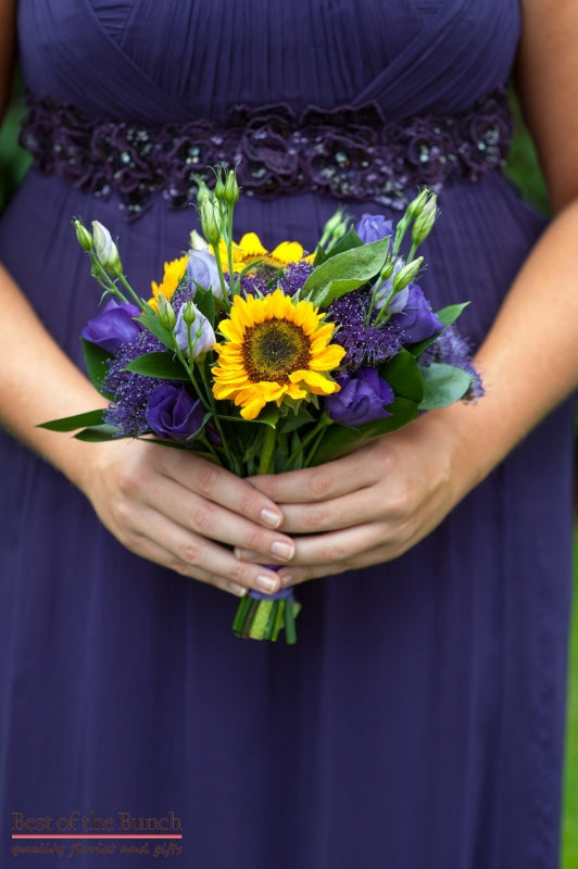 Wedding Bouquet Summer Night - Informal Hand Tied Wedding Bouquet - Best of the Bunch Florist Wellington