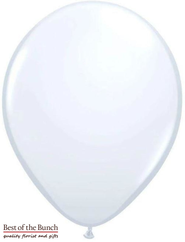 White Plain Latex Helium Balloon 28cm (11") - Best of the Bunch Florist Wellington