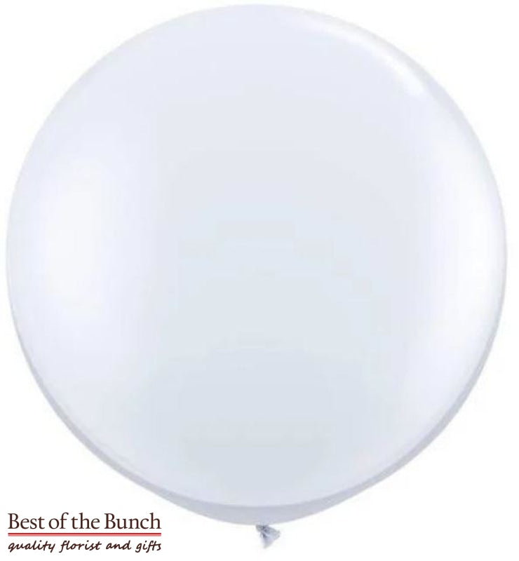 White Round Latex Giant XXL Extra Large Helium Balloon 60cm (24") OR 90cm (36") - Best of the Bunch Florist Wellington