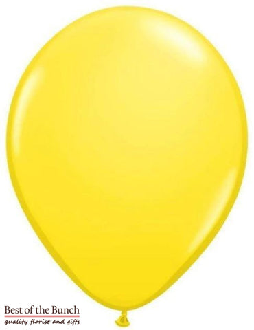 Yellow Plain Latex Helium Balloon 28cm (11") - Best of the Bunch Florist Wellington