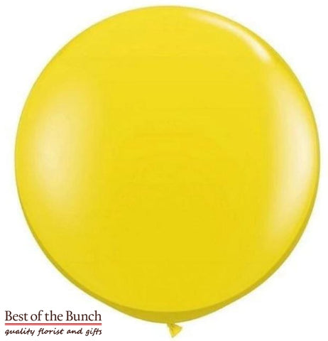Yellow Round Latex Giant XXL Extra Large Helium Balloon 60cm (24") OR 90cm (36") - Best of the Bunch Florist Wellington
